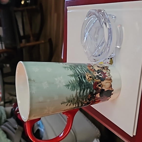 Cypress Home Ceramic Travel Mug Singing Dogs - Picture 4 of 5